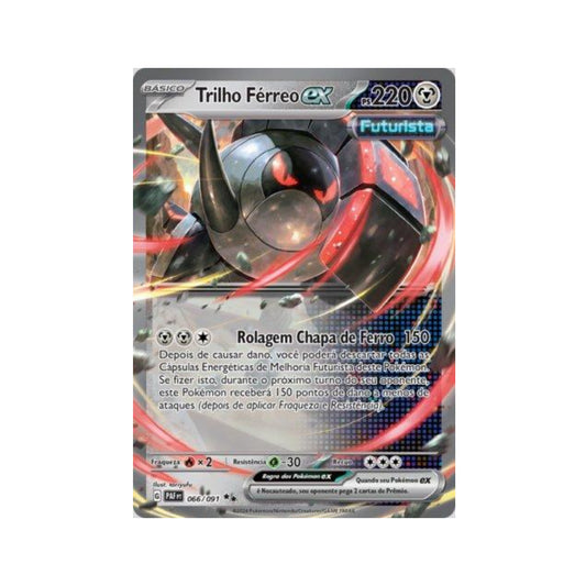 Iron Treads ex 066/091 in Portuguese Paldean Fates Pokémon TCG