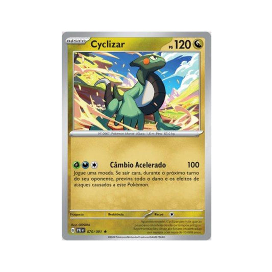 Cyclizar 070/091 in Portuguese Paldean Fates Pokémon TCG