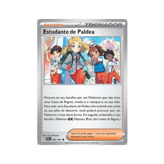 Paldean Student 085/091 in Portuguese Paldean Fates Pokémon TCG