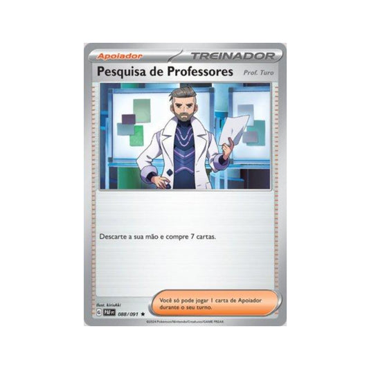 Professor's Research (Professor Turo) 088/091 in Portuguese Paldean Fates Pokémon TCG