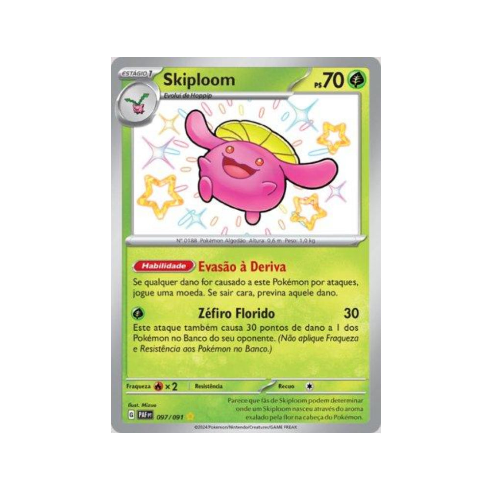 Skiploom 097/091 in Portuguese Paldean Fates Pokémon TCG