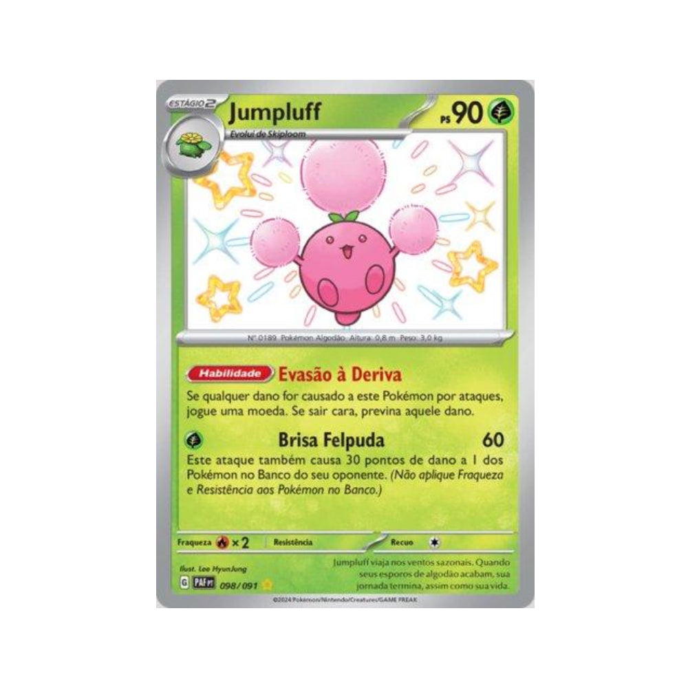 Jumpluff 098/091 in Portuguese Paldean Fates Pokémon TCG