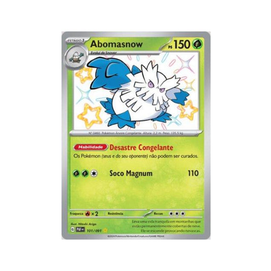 Abomasnow 101/091 in Portuguese Paldean Fates Pokémon TCG