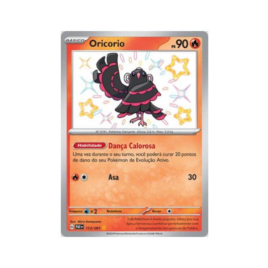 Oricorio 113/091 in Portuguese Paldean Fates Pokémon TCG