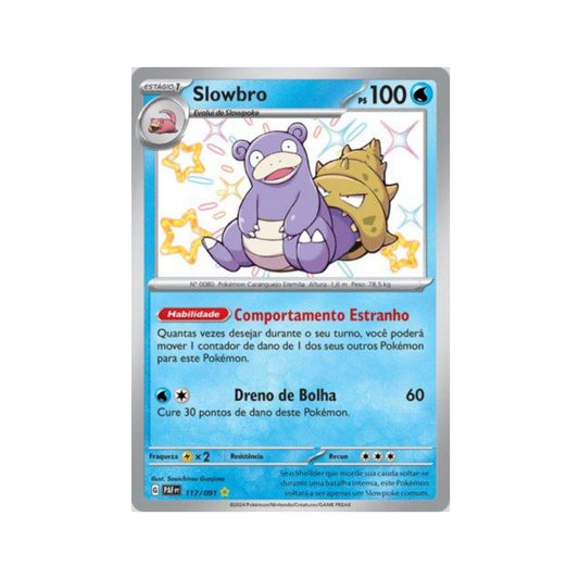 Slowbro 117/091 in Portuguese Paldean Fates Pokémon TCG