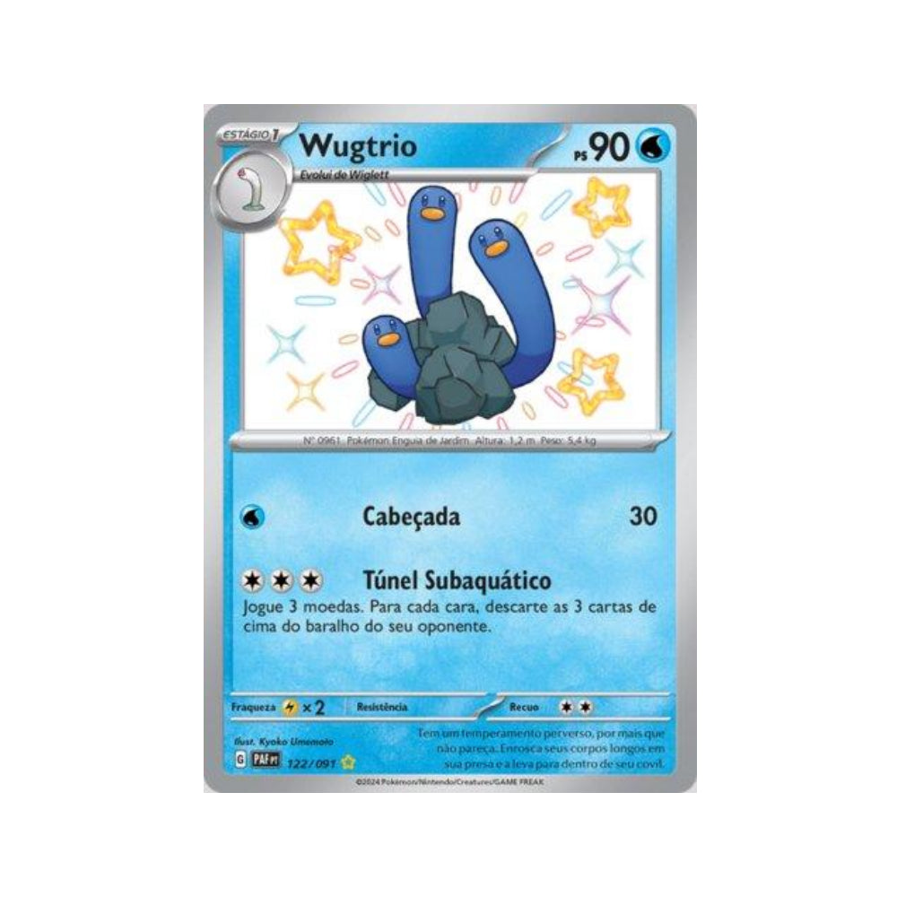 Wugtrio 122/091 in Portuguese Paldean Fates Pokémon TCG