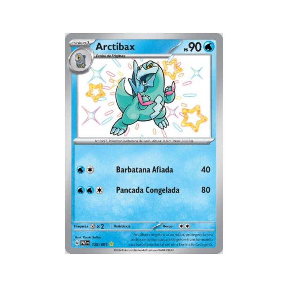 Arctibax 129/091 in Portuguese Paldean Fates Pokémon TCG