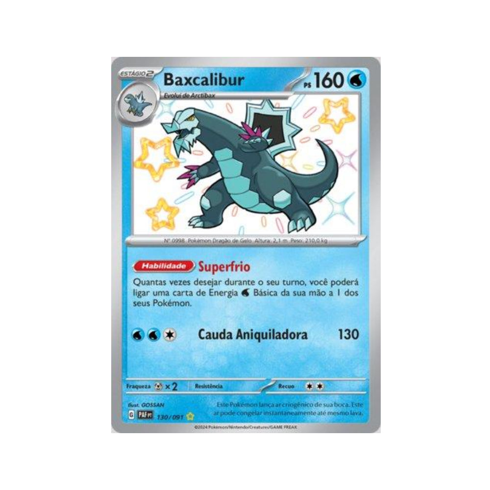 Baxcalibur 130/091 in Portuguese Paldean Fates Pokémon TCG