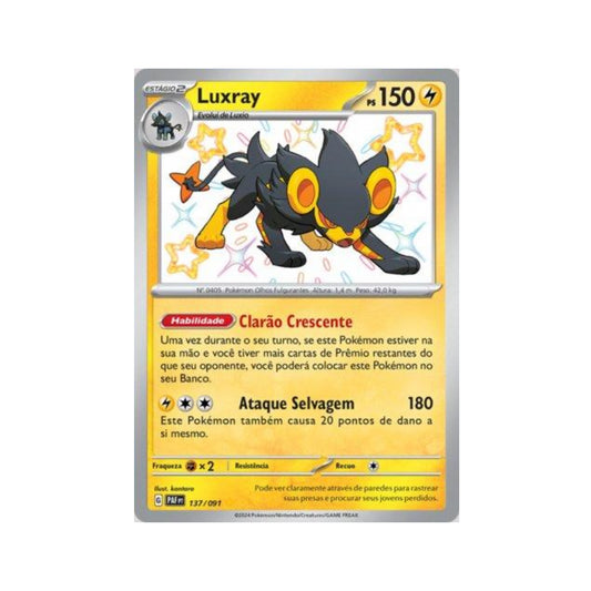 Luxray 137/091 in Portuguese Paldean Fates Pokémon TCG