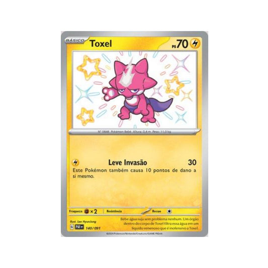 Toxel 140/091 in Portuguese Paldean Fates Pokémon TCG