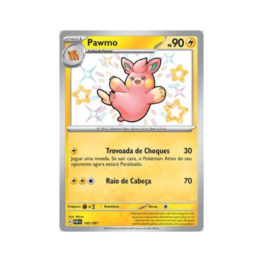 Pawmo 143/091 in Portuguese Paldean Fates Pokémon TCG