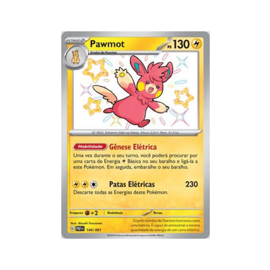 Pawmot 144/091 in Portuguese Paldean Fates Pokémon TCG