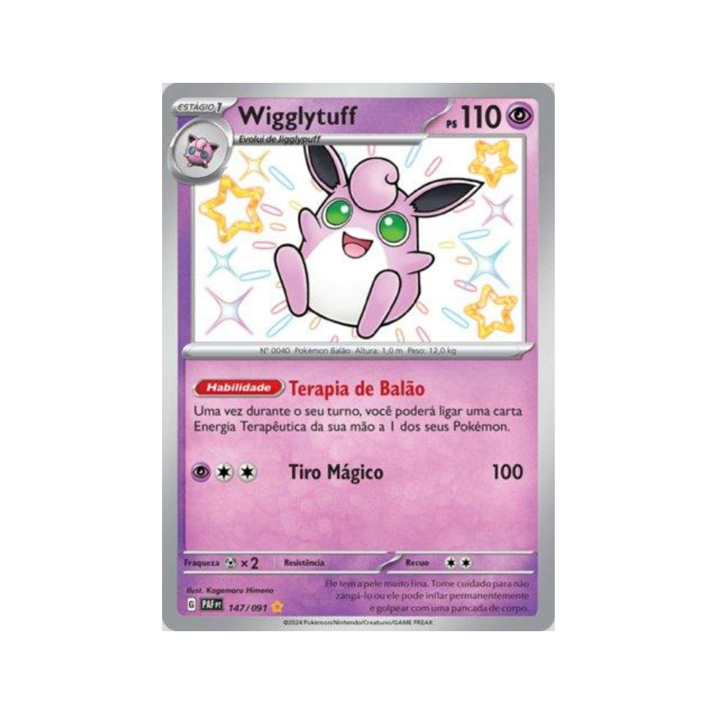 Wigglytuff 147/091 in Portuguese Paldean Fates Pokémon TCG