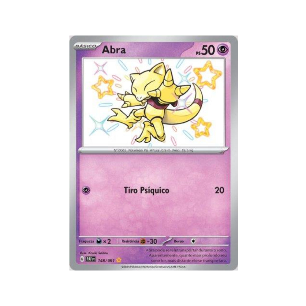 Abra 148/091 in Portuguese Paldean Fates Pokémon TCG