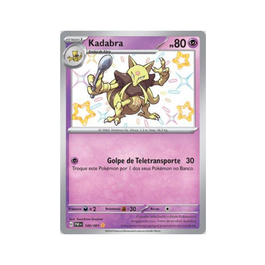 Kadabra 149/091 in Portuguese Paldean Fates Pokémon TCG