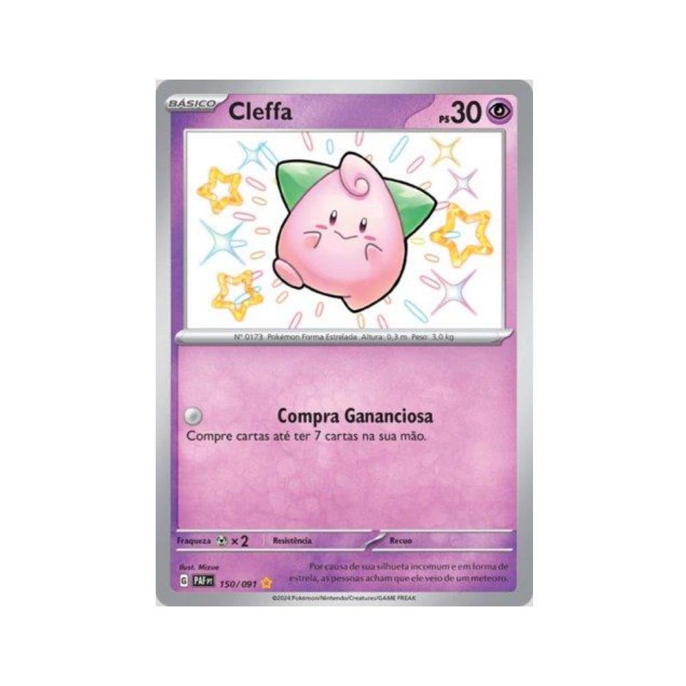 Cleffa 150/091 in Portuguese Paldean Fates Pokémon TCG