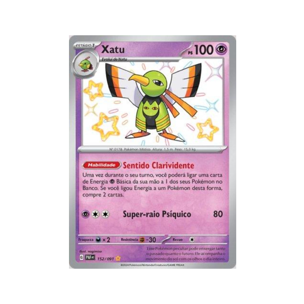 Xatu 152/091 in Portuguese Paldean Fates Pokémon TCG