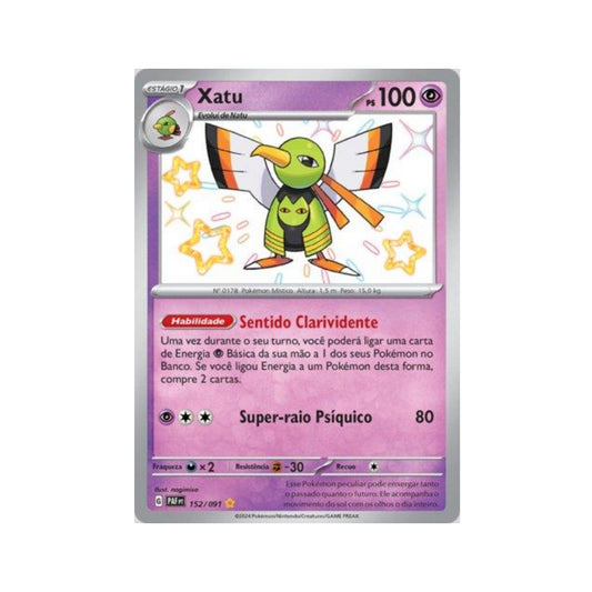 Xatu 152/091 in Portuguese Paldean Fates Pokémon TCG