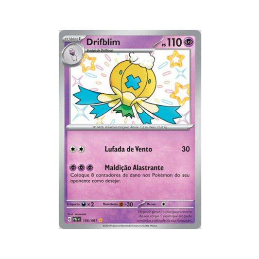 Drifblim 156/091 in Portuguese Paldean Fates Pokémon TCG