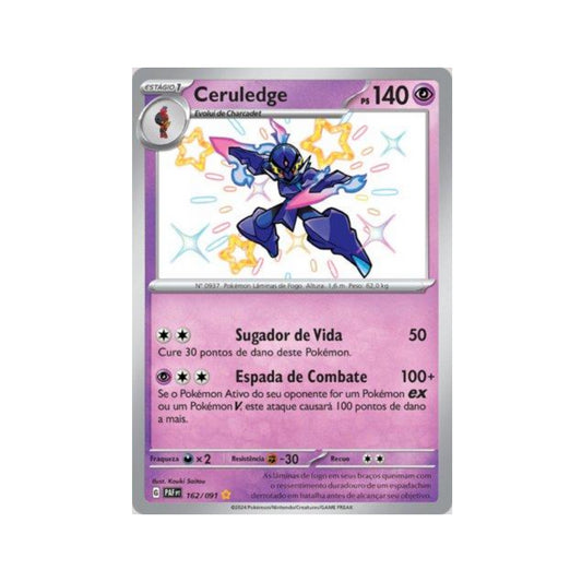 Ceruledge 162/091 in Portuguese Paldean Fates Pokémon TCG