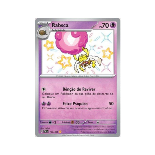 Rabsca 163/091 in Portuguese Paldean Fates Pokémon TCG