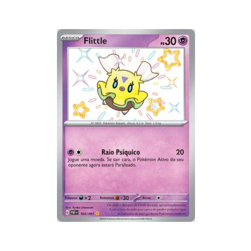 Flittle 164/091 in Portuguese Paldean Fates Pokémon TCG