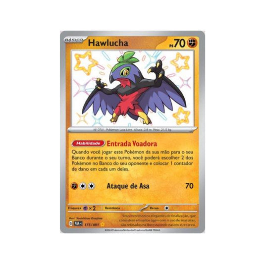 Hawlucha 175/091 in Portuguese Paldean Fates Pokémon TCG