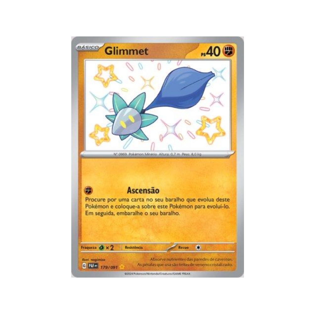 Glimmet 179/091 in Portuguese Paldean Fates Pokémon TCG