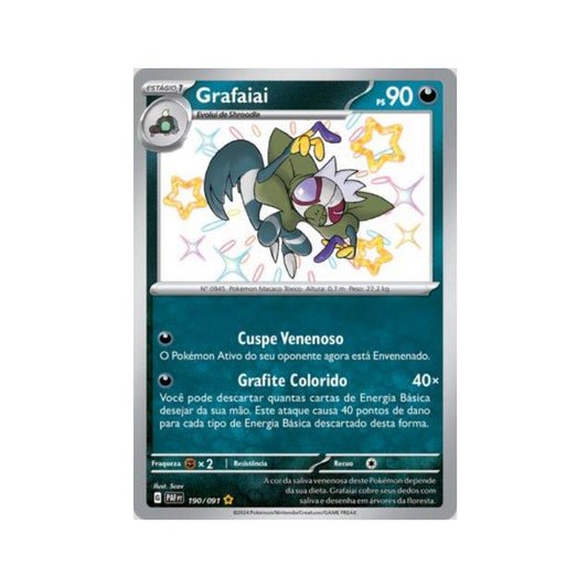 Grafaiai 190/091 in Portuguese Paldean Fates Pokémon TCG