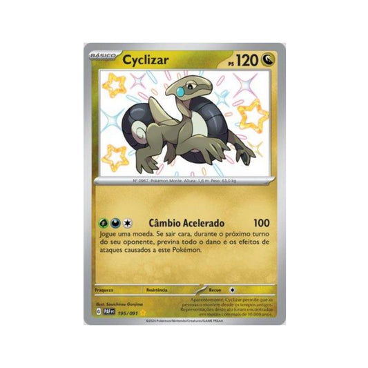 Cyclizar 195/091 in Portuguese Paldean Fates Pokémon TCG