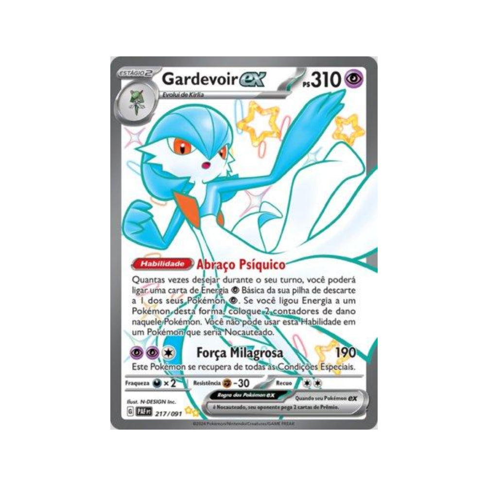 Gardevoir ex 217/091 in Portuguese Paldean Fates Pokémon TCG