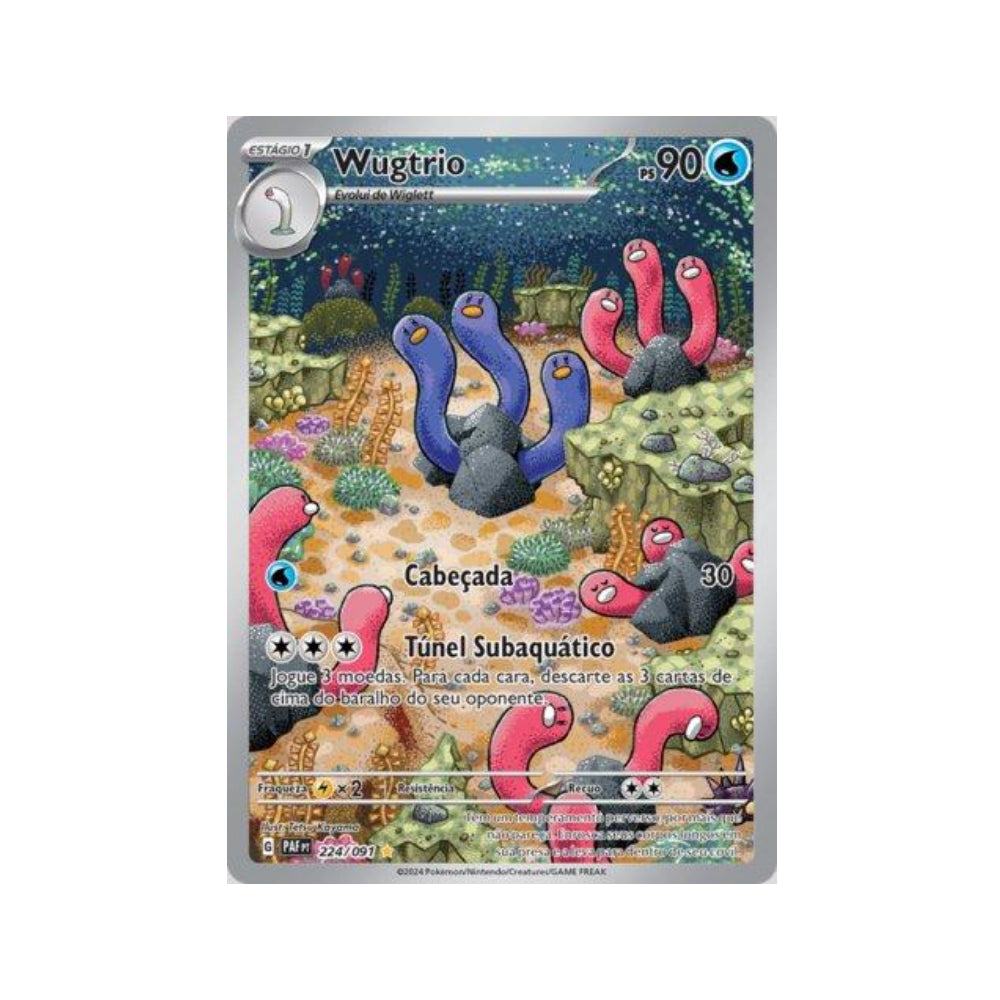 Wugtrio 224/091 in Portuguese Paldean Fates Pokémon TCG