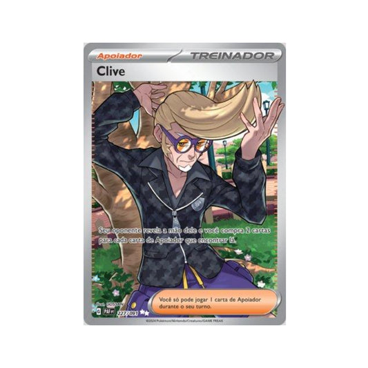 Clive 227/091 in Portuguese Paldean Fates Pokémon TCG