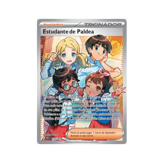 Paldean Student 230/091 in Portuguese Paldean Fates Pokémon TCG