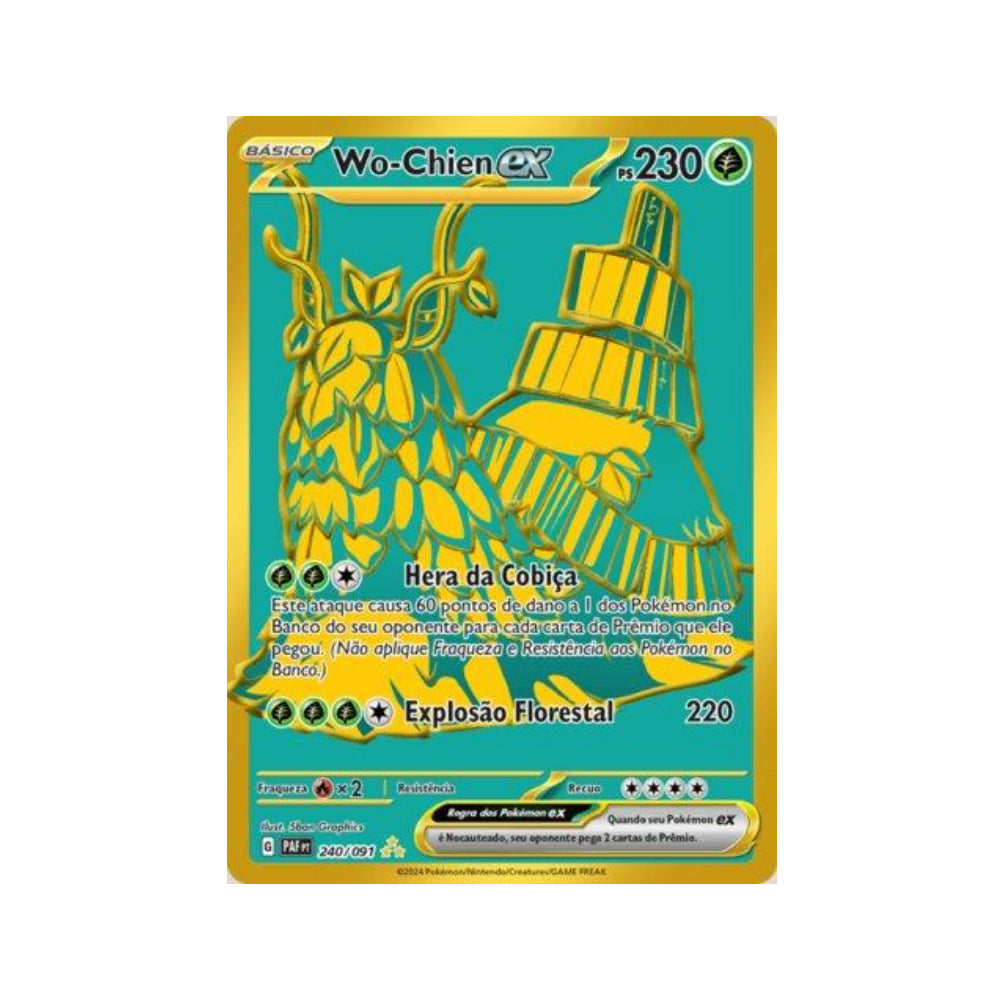 Wo-Chien ex 240/091 in Portuguese Paldean Fates Pokémon TCG