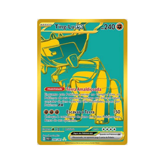 Ting-Lu ex 244/091 in Portuguese Paldean Fates Pokémon TCG