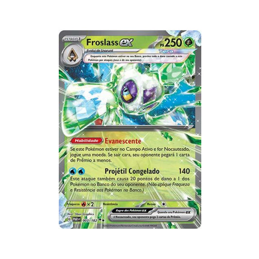 Froslass ex 003/182 in Portuguese Paradox Rift Pokémon TCG