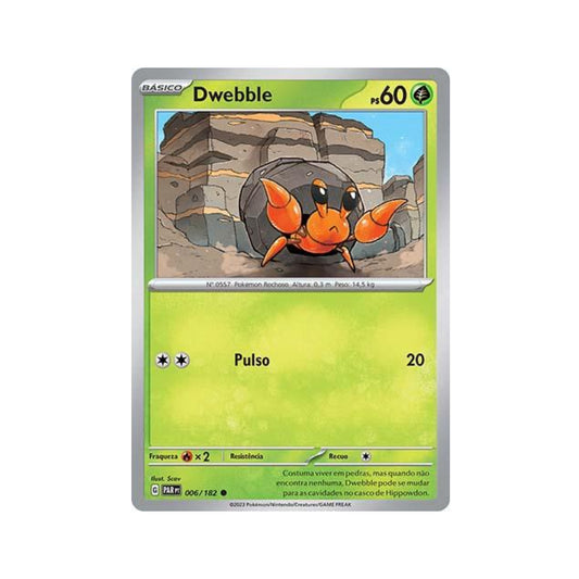 Dwebble 006/182 in Portuguese Paradox Rift Pokémon TCG