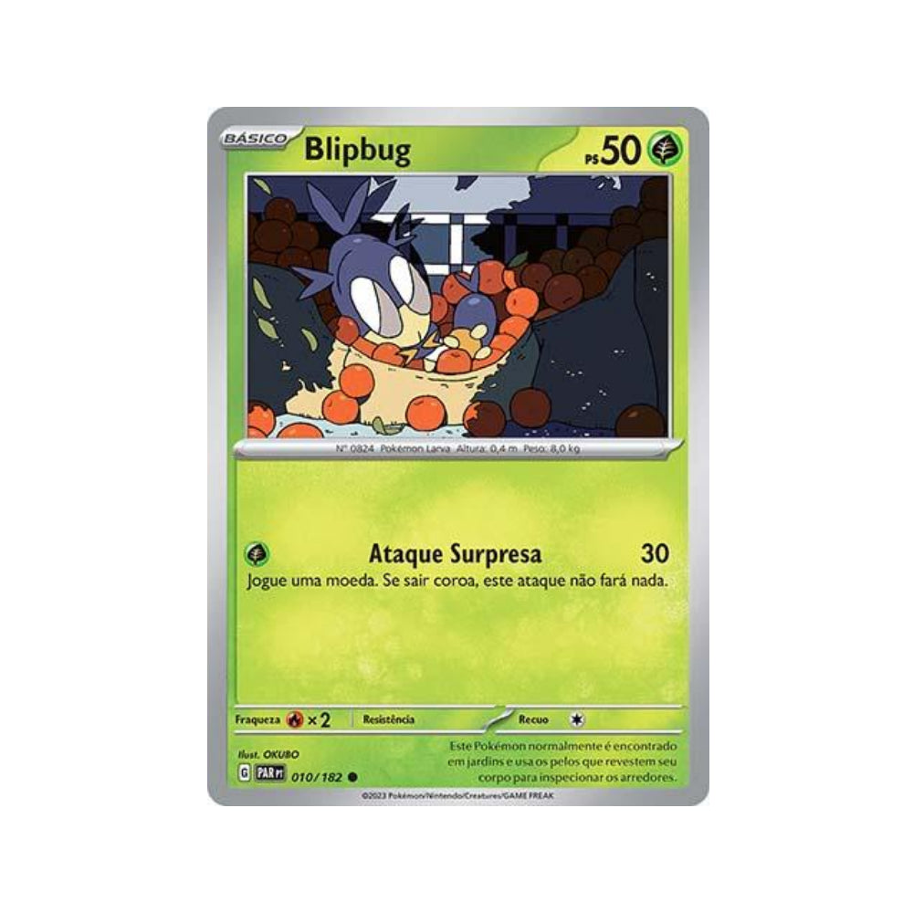 Blipbug 010/182 in Portuguese Paradox Rift Pokémon TCG