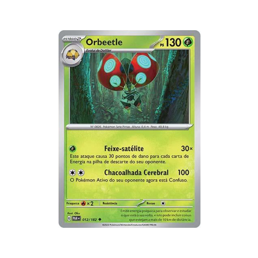 Orbeetle 012/182 in Portuguese Paradox Rift Pokémon TCG