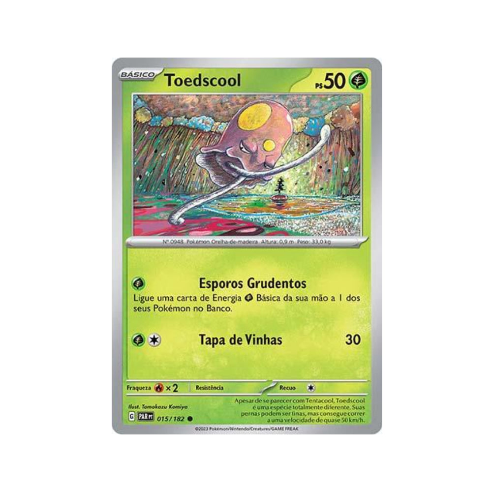 Toedscool 015/182 in Portuguese Paradox Rift Pokémon TCG