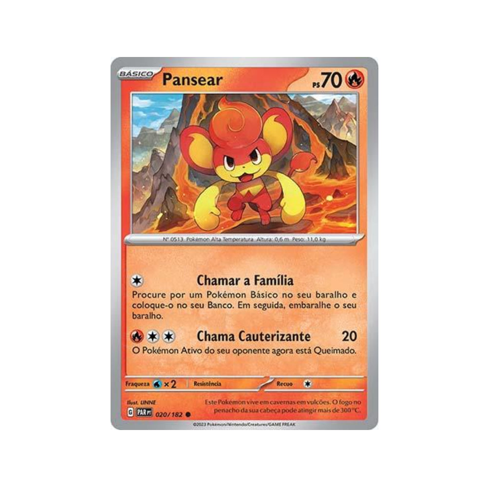 Pansear 020/182 in Portuguese Paradox Rift Pokémon TCG