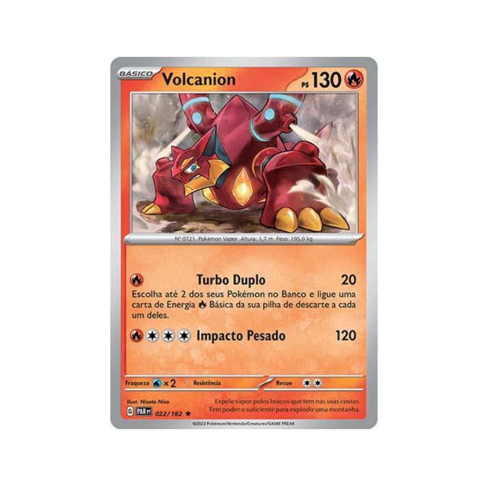 Volcanion 022/182 in Portuguese Paradox Rift Pokémon TCG