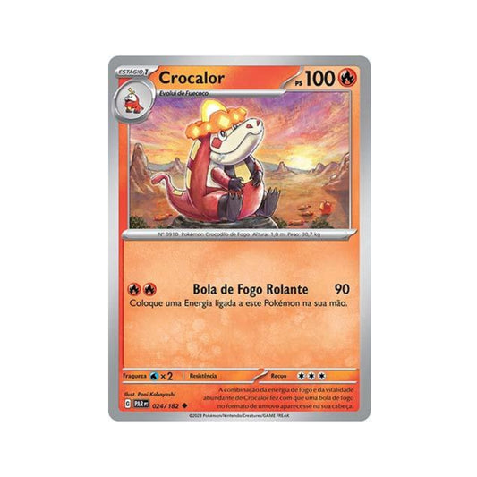 Crocalor 024/182 in Portuguese Paradox Rift Pokémon TCG