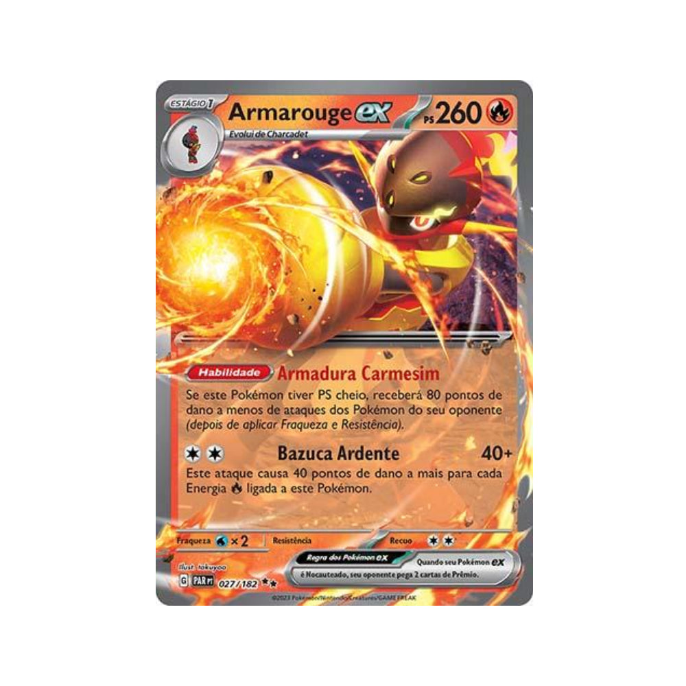 Armarouge ex 027/182 in Portuguese Paradox Rift Pokémon TCG