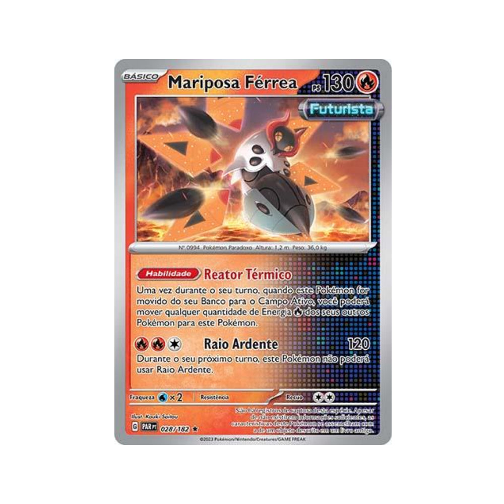 Iron Moth 028/182 in Portuguese Paradox Rift Pokémon TCG