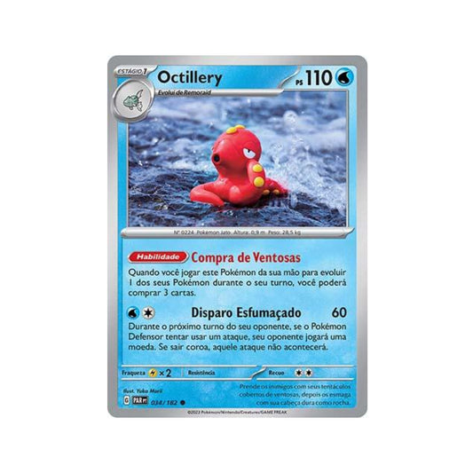 Octillery 034/182 in Portuguese Paradox Rift Pokémon TCG