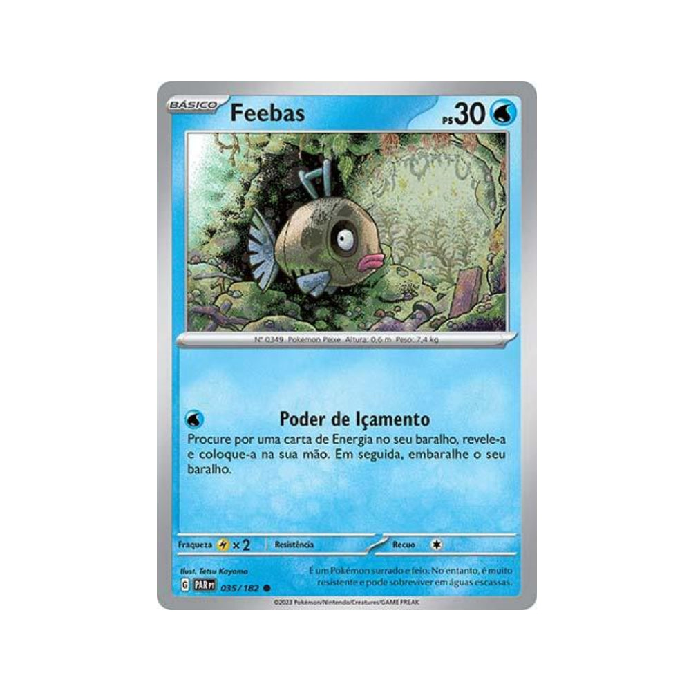 Feebas 035/182 in Portuguese Paradox Rift Pokémon TCG