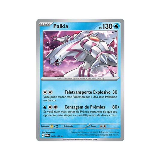 Palkia 040/182 in Portuguese Paradox Rift Pokémon TCG