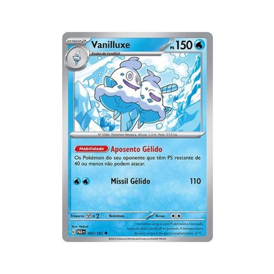 Vanilluxe 045/182 in Portuguese Paradox Rift Pokémon TCG